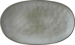 Mica Decorations Tabo Ovaal Bord - L35,5 x B21,5 x H4,5 cm - Grijs