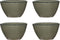 Mica Decorations Tabo Schaal - 5 x 11 cm - Keramiek - Creme - 4 Stuks