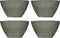 Mica Decorations Tabo Schaal - 6 x 14 cm - Keramiek - Grijs - 4 Stuks