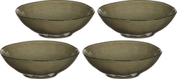 Mica Decorations Tabo Schaal - 6 x 20 cm - Keramiek - Creme - 4 Stuks