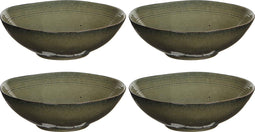 Mica Decorations Tabo Schaal - 7 x 23 cm - Keramiek - Creme - 4 Stuks