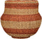 Mica Decorations Tacoma Opbergmand met Deksel - H48 x Ø55 cm - Jute - Oranje