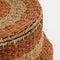 Mica Decorations Tacoma Opbergmand met Deksel - H48 x Ø55 cm - Jute - Oranje