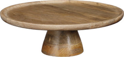 Mica Decorations Tallo Taartplateau - H10 x Ø30 cm - 100% FSC Mangohout - Lichtbruin