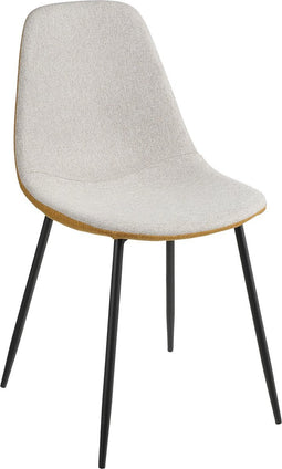 Mica Decorations Tallos Eetkamerstoel - Gerecycled Polyester - Beige, Oker