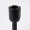 Mica Decorations Tartan Candleholder - H21 x Ø8,5 cm - Mango wood - Black