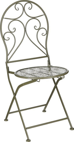 Mica Decorations Tierra Bistrostoel - Metaal - Donkergroen