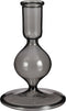 Mica Decorations Trent Kandelaar - H13,5 x Ø9,5 cm - Glas - Donkergrijs