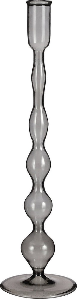 Mica Decorations Trent Kandelaar - H33 x Ø9 cm - Glas - Donkergrijs