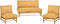 Mica Decorations Tropical Loungebank - L120 x B88 x H73 cm - Bamboe - Lichtbruin
