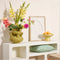 Mica Decorations Tulpenvaas Marlijn - Keramiek - Geel/Oker - 28 x 46 x 28 cm (BxHxD)