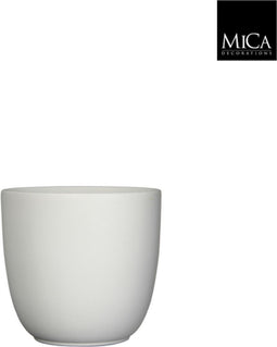 Mica Decorations Tusca Bloempot - 22x22x20 cm - Keramiek - Wit