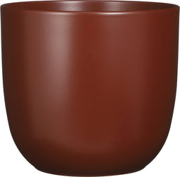Mica Decorations Tusca Bloempot - 28x28x25 cm - Keramiek - Donkerbruin