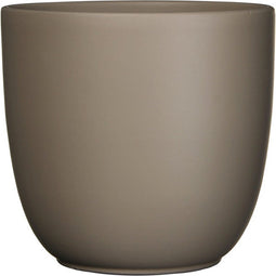 Mica Decorations Tusca Bloempot - H14 x Ø14,5 cm - Mat - Taupe