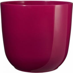 Mica decorations - Tusca pot rond fuchsia h14xd14,5cm