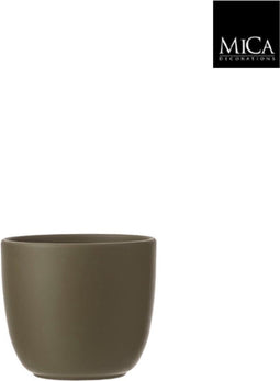 Mica Decorations - Tusca pot rond groen h13xd13,5 cm I