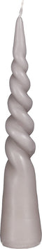 Mica Decorations Twist Kegelkaars - H25 x Ø5 cm - Lichtgrijs