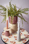 Mica Decorations Twist Kegelkaars - H25 x Ø5 cm - Lichtgrijs