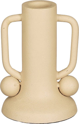 Mica Decorations Ula Kandelaar - H12 x Ø8 cm - Metaal - Beige