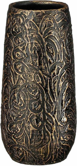Mica Decorations Vaas Arthur - 17x17x35 cm - Terracotta - Goud