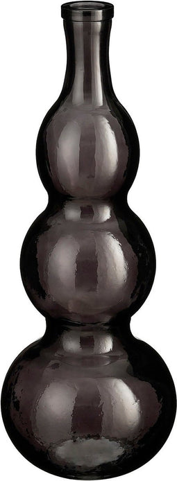 Mica Decorations Vaas Benito - 17x17x45 cm - Glas - Donker Bruin