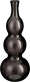 Mica Decorations Vaas Benito - 17x17x45 cm - Glas - Donker Bruin
