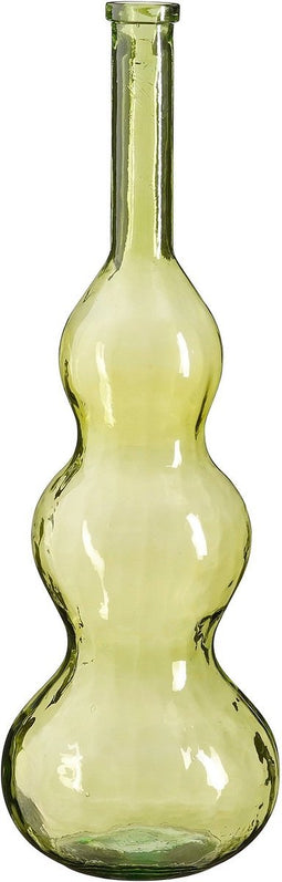 Mica Decorations Vaas Benito - 33x33x100 cm - Glas - Licht Groen