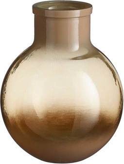 Mica Decorations Vaas Bolero - 24x24x31 cm - Gerecycled Glas - Beige