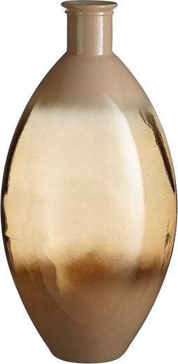 Mica Decorations Vaas Bolero - 29x29x59 cm - Gerecycled Glas - Beige
