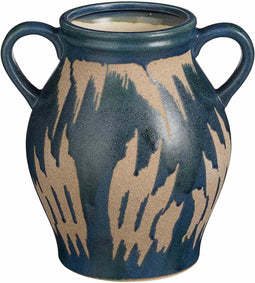 Mica Decorations Vaas Caldo - 24.5x20x24.5 cm - Keramiek - Donker Blauw