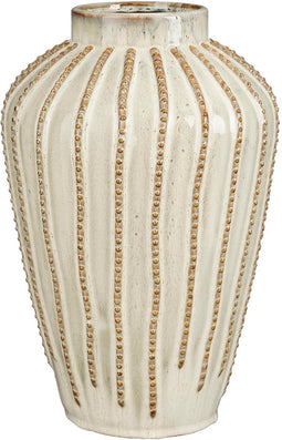 Mica Decorations Vaas Cathy - 24x24x35 cm - Keramiek - Gebroken Wit