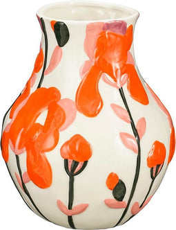 Mica Decorations Vaas Desi - 20x20x24.5 cm - Dolomiet - Oranje