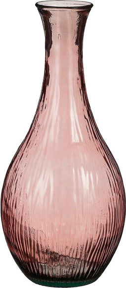 Mica Decorations Vaas Dix - 34x34x75 cm - Gerecycled Glas - Roze