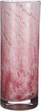 Mica Decorations Vaas Estelle rond cilinder recycled glas lichtroze - H 31 x Ø 11.5 cm - Bloemenvaas - bloempot