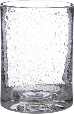 Mica Decorations Vaas Estelle rond cilinder recycled glas transparant - H 23 x Ø 17 cm - Bloemenvaas - bloempot