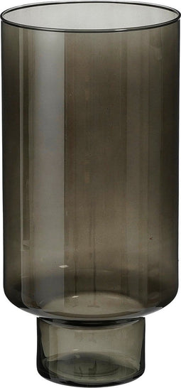 Mica Decorations Vaas Fallon - 24x24x50 cm - Glas - Zwart