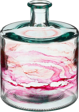 Mica Decorations Vaas Guan - 20.5x20.5x26 cm - Glas - Roze