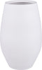Mica Decorations Vaas/hoge bloempot - mat wit - keramiek - H40 x D26 cm - voor takken/bloemen