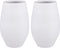 Mica Decorations Vaas/hoge bloempot - mat wit - keramiek - H40 x D26 cm - voor takken/bloemen
