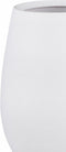 Mica Decorations Vaas/hoge bloempot - mat wit - keramiek - H40 x D26 cm - voor takken/bloemen