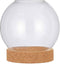 Mica Decorations Vaas Jillian bol glas transparant met onderzetter - H 21 x Ø 20 cm