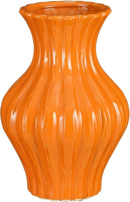 Mica Decorations Vaas Jura - 21x21x30 cm - Keramiek - Oranje
