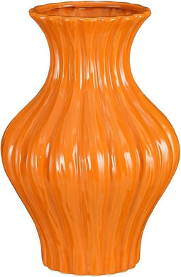Mica Decorations Vaas Jura - 24x24x35 cm - Keramiek - Oranje