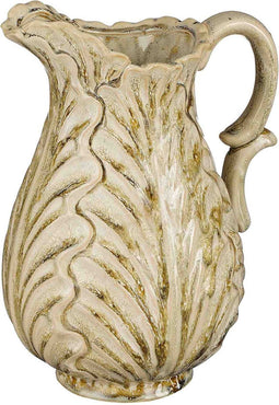 Mica Decorations Vaas Kan - 20x18x28 cm - Keramiek - Beige