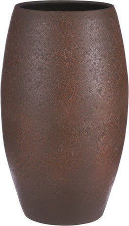 Mica Decorations Vaas Lester rond Roest Bruin - H 50 x Ø 30 cm - Handgemaakt