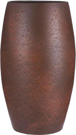 Mica Decorations Vaas Lester rond Roest Bruin - H 70 x Ø 39 cm - Handgemaakt