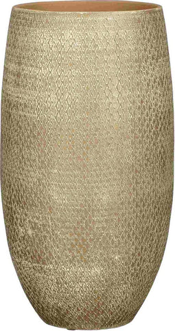 Mica Decorations Vaas Madeira - 39x39x70 cm - Terracotta - Creme