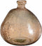 Mica Decorations Vaas Organic - 20x20x23 cm - Gerecycled Glas - Bruin