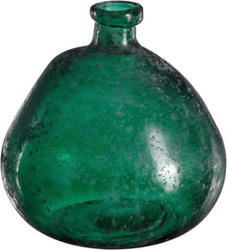 Mica Decorations Vaas Organic - 20x20x23 cm - Glas - Groen