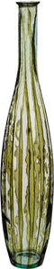 Mica Decorations Vaas Palermo - 20x20x100 cm - Glas - Transparant,Groen
